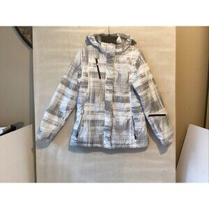 port authority jacket women M white/gray full zip